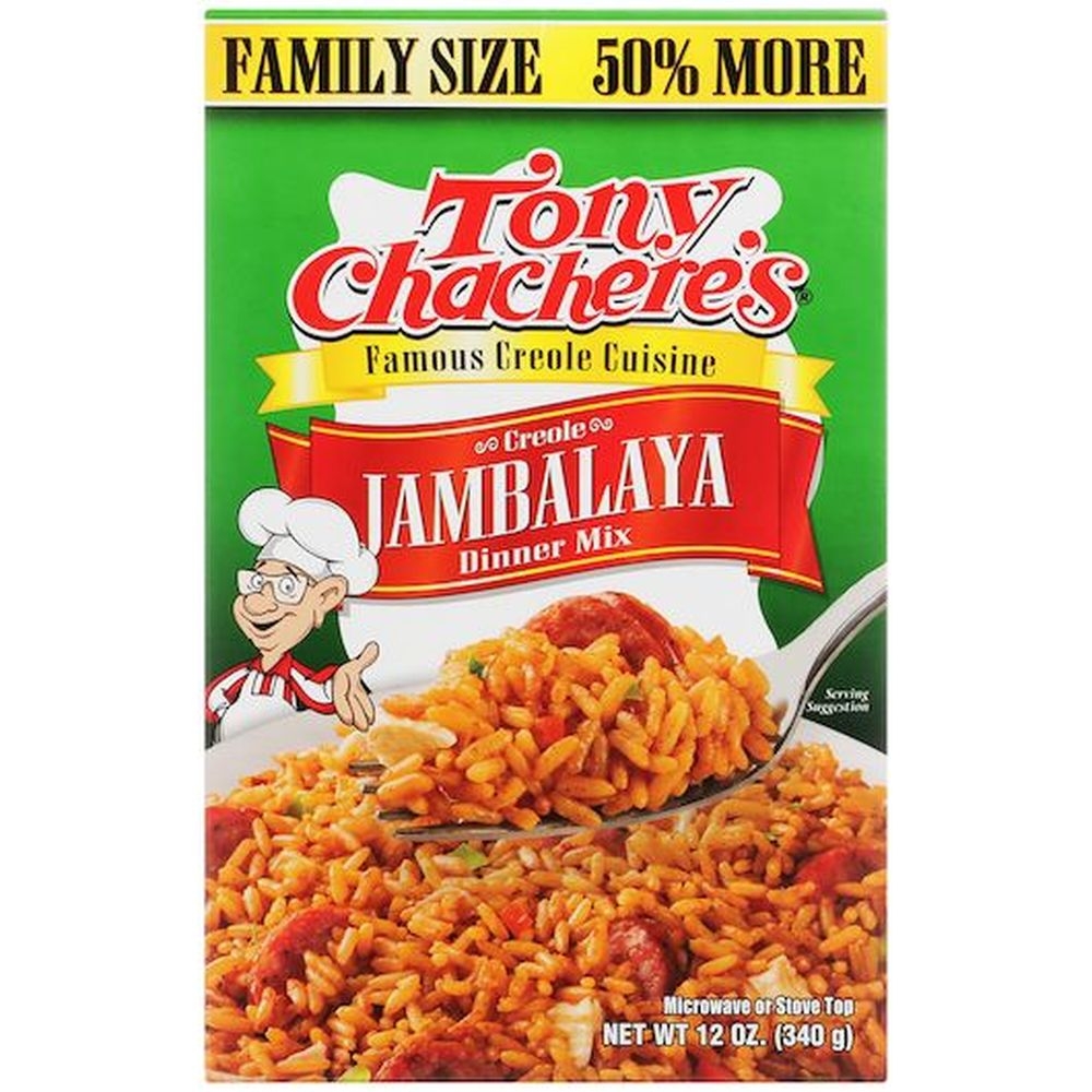 Tony Chacheres Creole Cuisine Jambalaya Mix - Family Size, 12 Ounce -- 8 per case