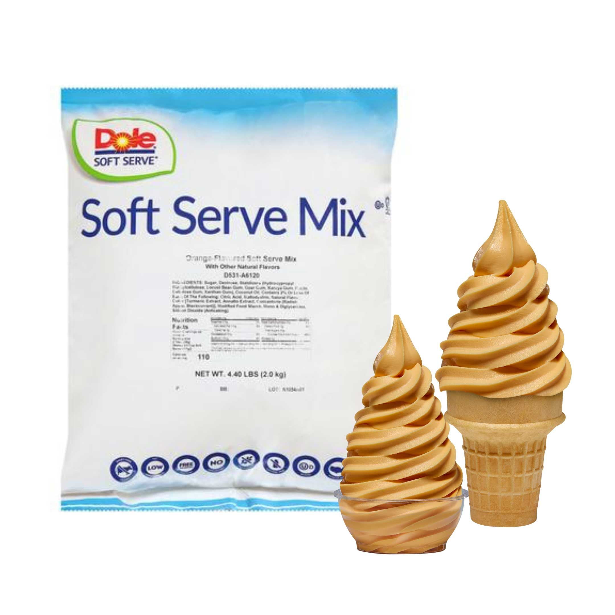 Dole Orange Soft Serve Mix, 4.4 Pound -- 4 Per Case