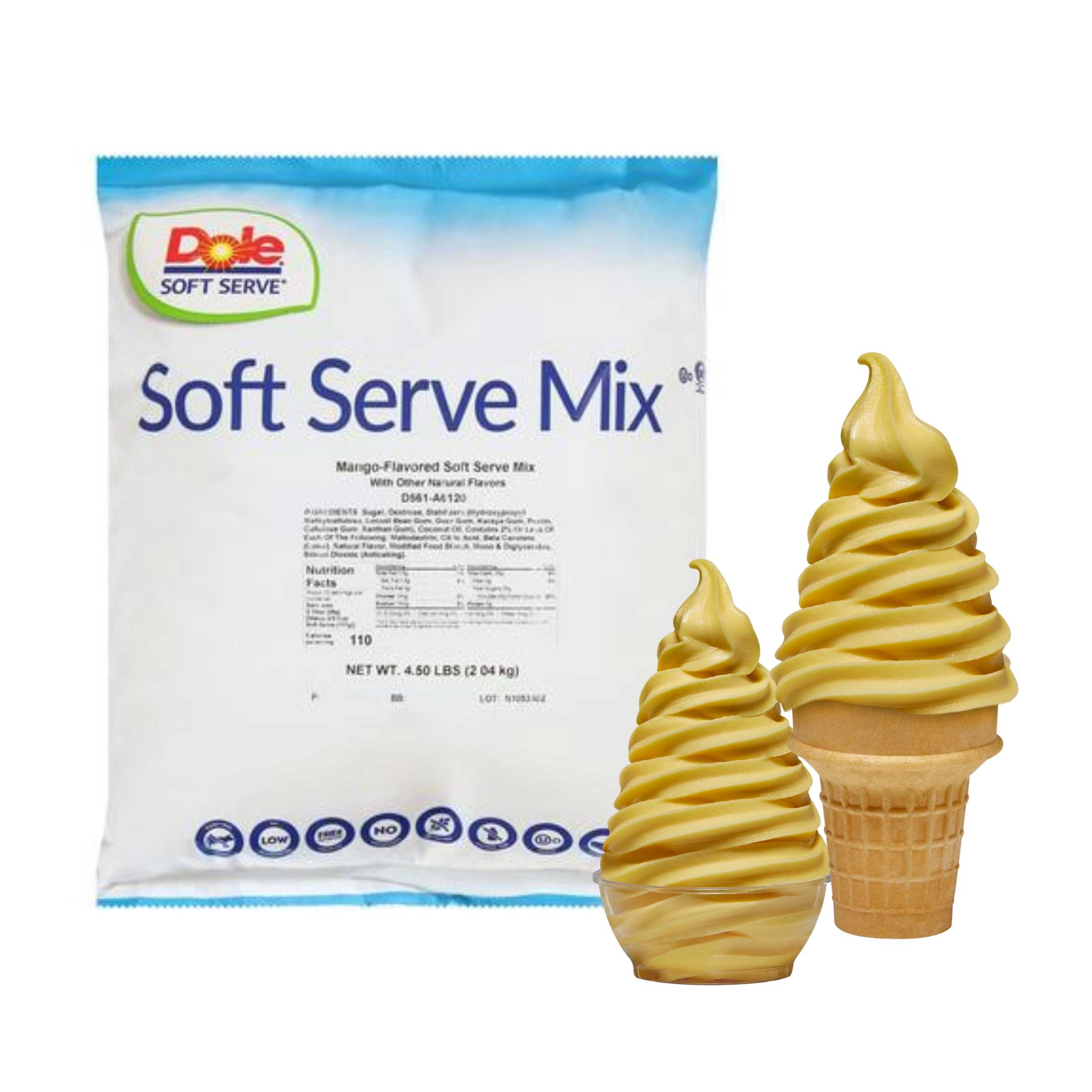 Dole Mango Soft Serve Mix, 4.5 Pound -- 4 per case.