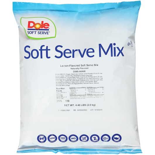 Dole Lemon Naturally Flavored Soft Serve Mix, 4.4 Pound -- 1 Each