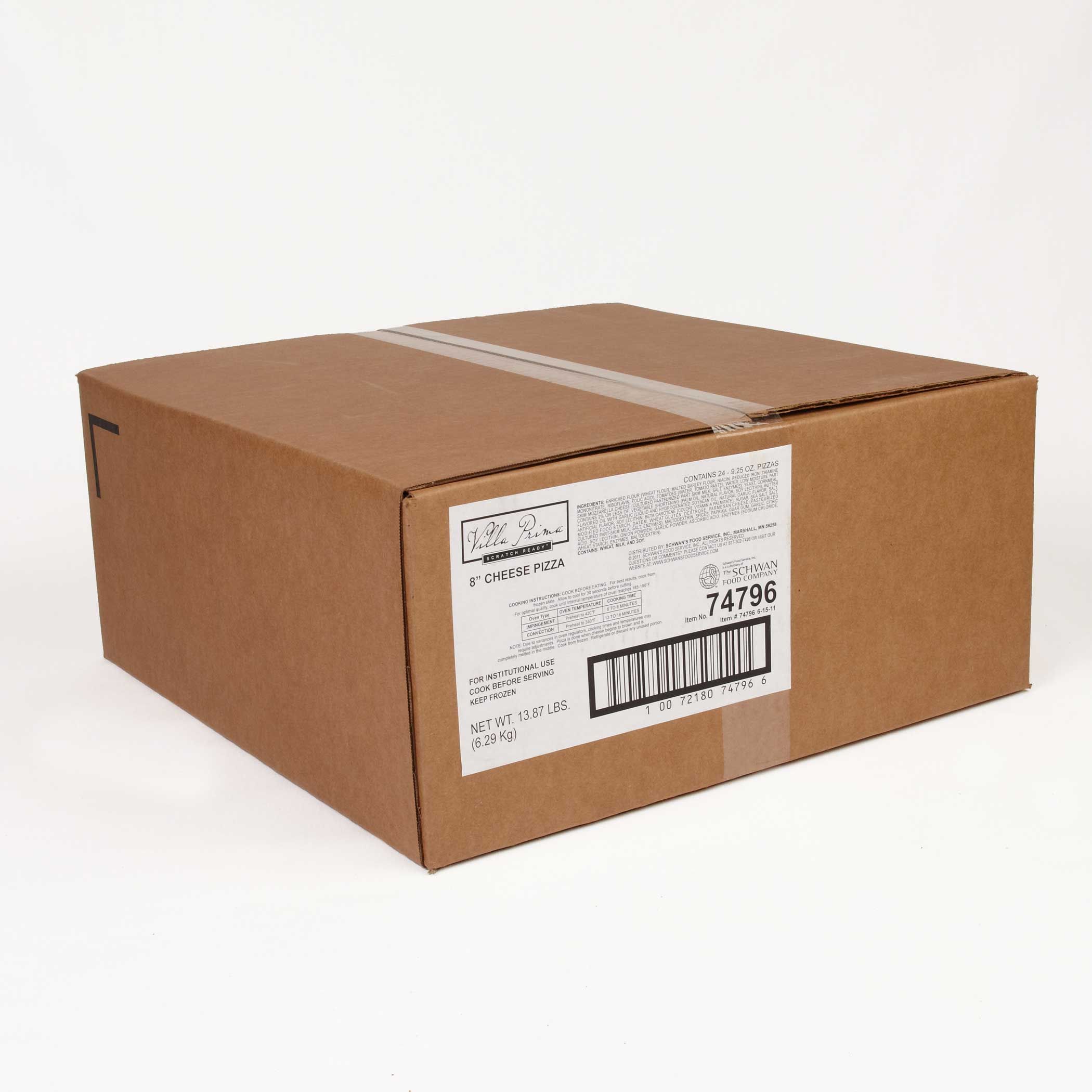 Villa Prima Scratch Ready Cheese Pizza, 8 Inch -- 24 Per Case