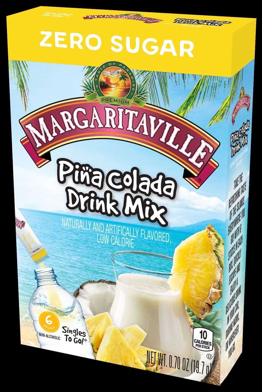 Margaritaville Pina Colada Powdered Drink Mix - 6 count per pack -- 12 packs per case