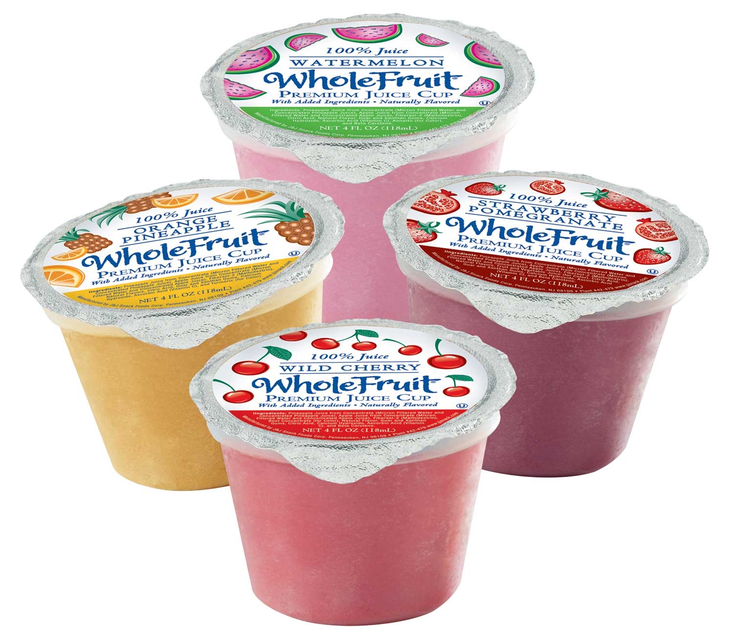 Whole Fruit Strawberry Pomegranate Premium Juice Cup, 4 Ounce -- 96 Per Case