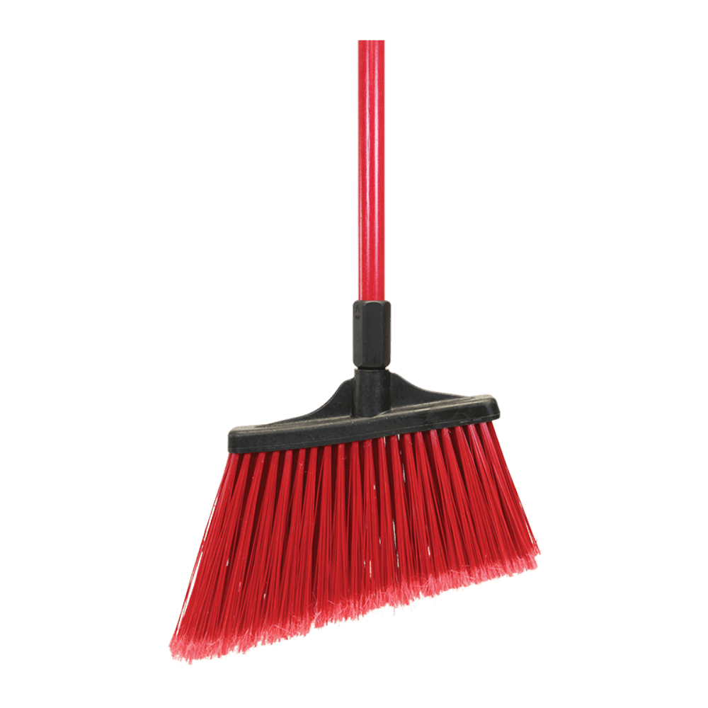 O-cedar Maxisweep Angle Broom With Red Fiberglass Handle -- 4 Per Case