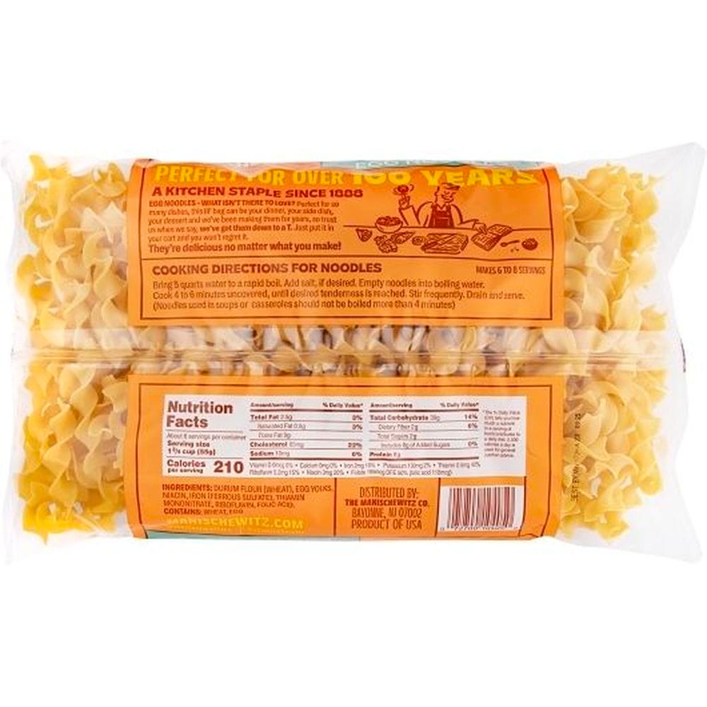 Manischewitz Wide Egg Noodles, 12 Ounce -- 12 Per Case