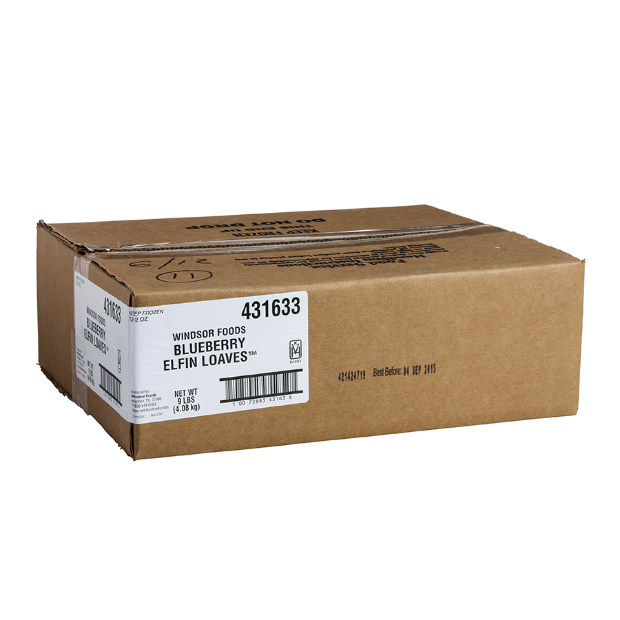 Bernardi Whole Grain Blueberry Windsor Elfin Loaves, 2 Ounce -- 72 per case.