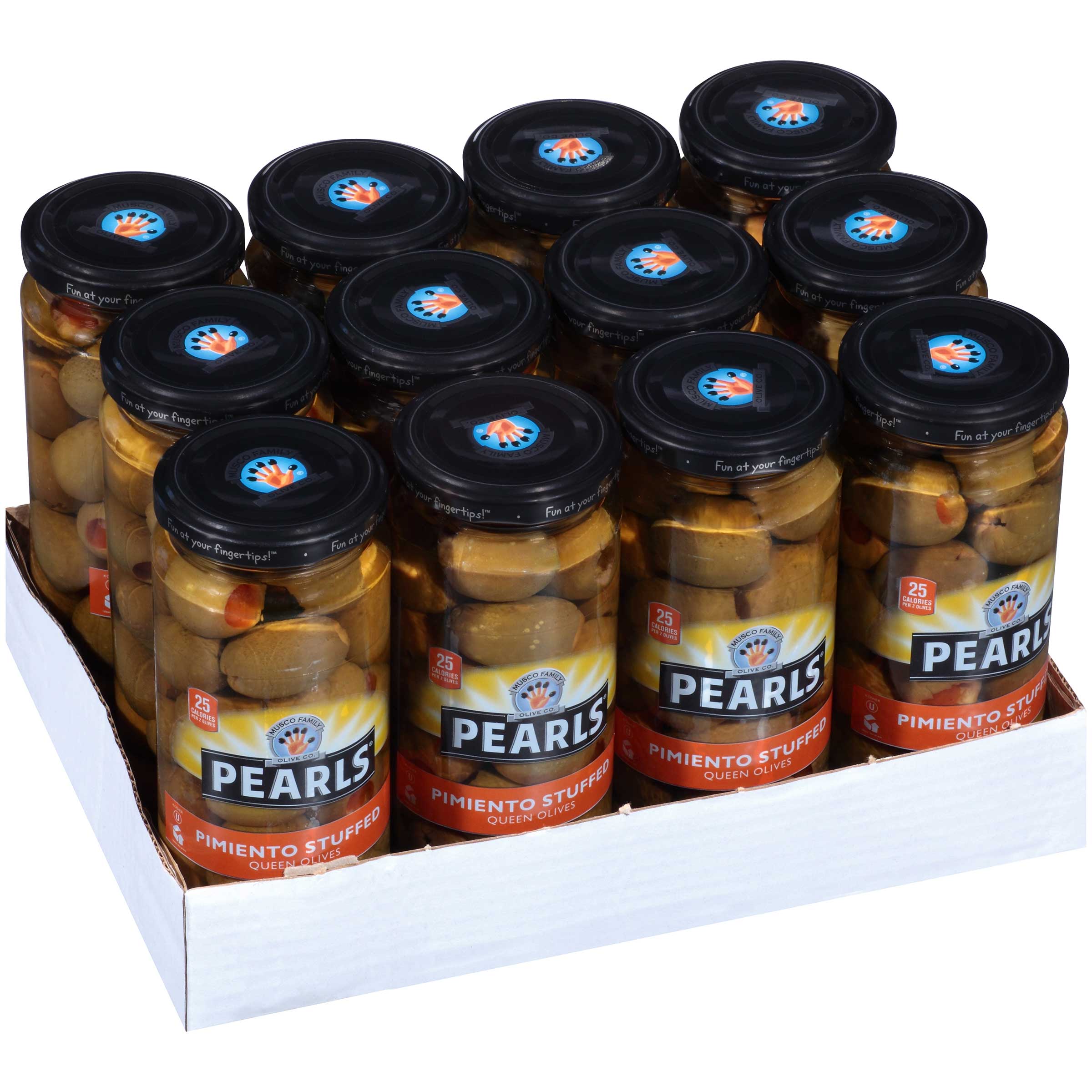Pearls Pimento Stuffed Queen Olives, 7 Ounce -- 12 Per Case