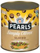 Pearls Sliced California Ripe Black Olives, 55 Ounce Can -- 6 per case