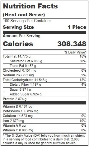 La Churro Chocolate Filled Churro, 100 count