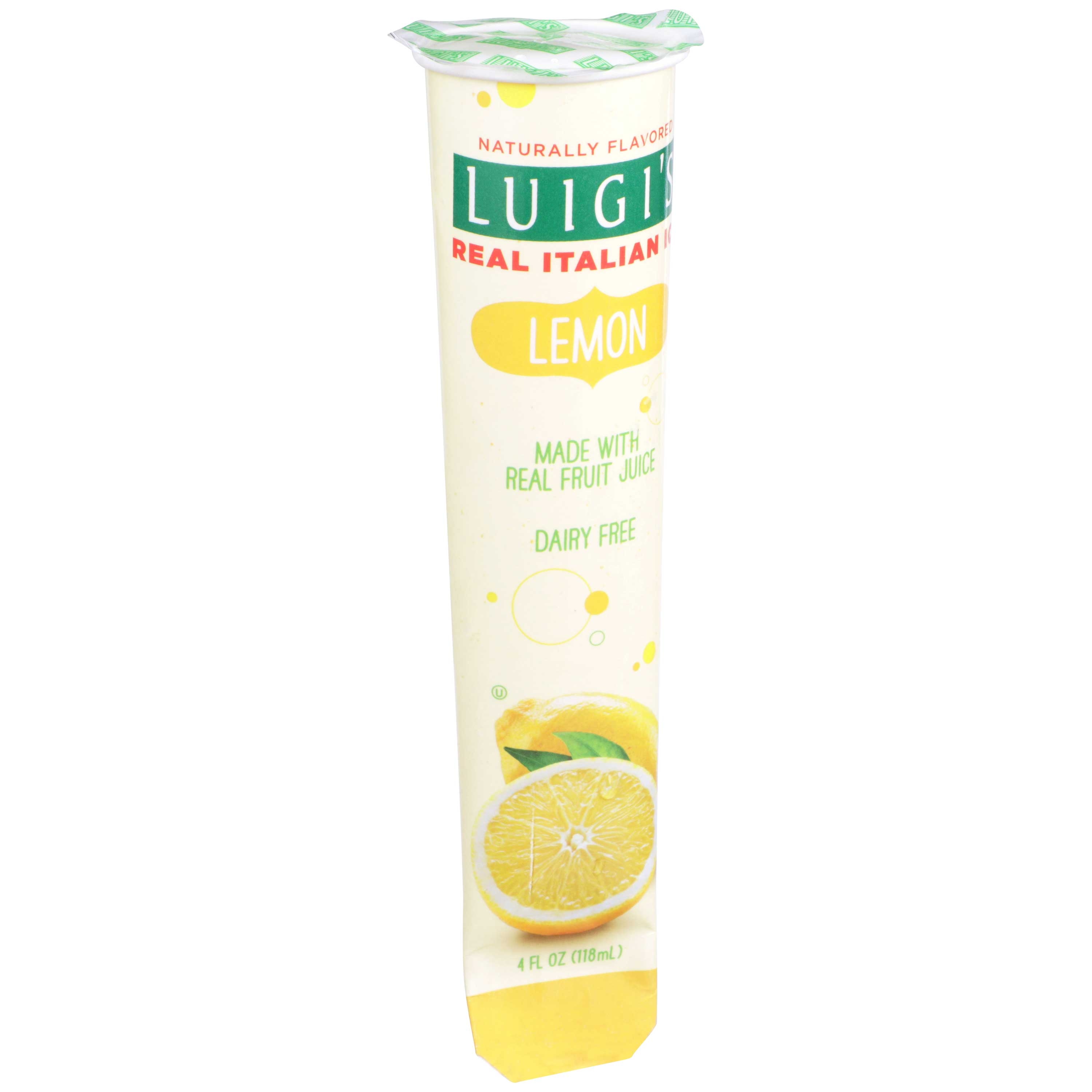 Luigi's Real Italian Ice Lemon Squeeze Tube, 4 Ounce -- 24 Per Case