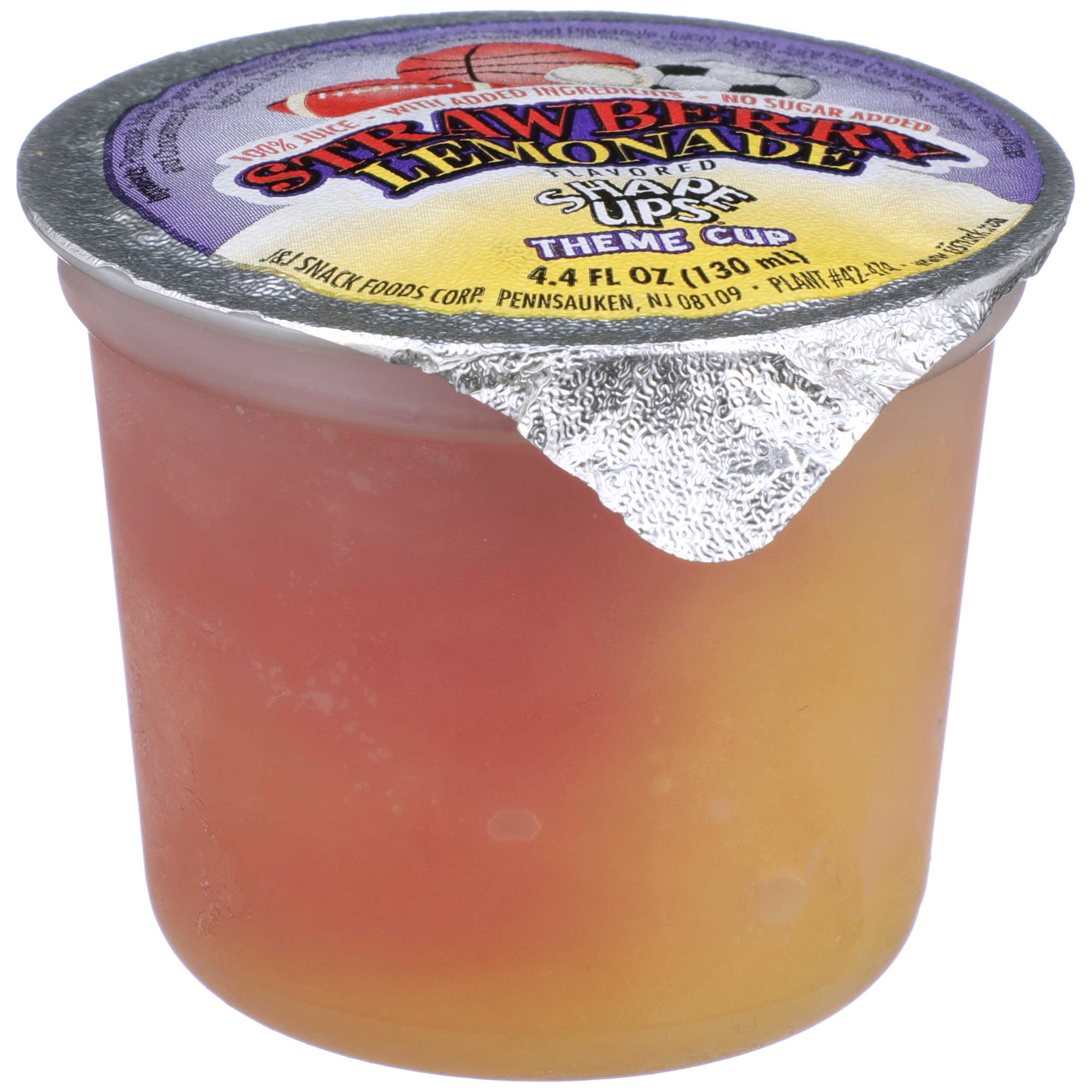 Shape Ups No Sugar Added Strawberry And Lemonade Swirl Sports Cups, 4.4 Ounce -- 96 Per Case