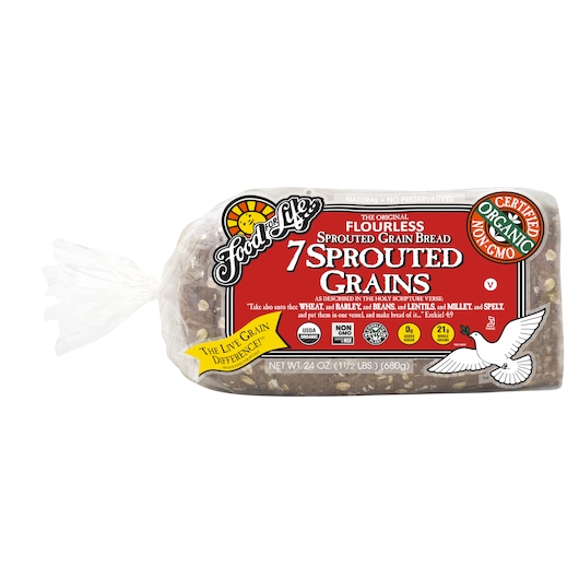 Food For Life Organic 7 Sprouted Whole Grain Bread, 24 Ounce -- 6 per case