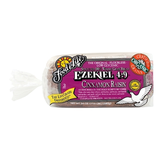 Food For Life Organic Ezekiel 4:9 Sprouted Whole Grain Cinnamon Raisin Bread, 24 Ounce -- 6 per case