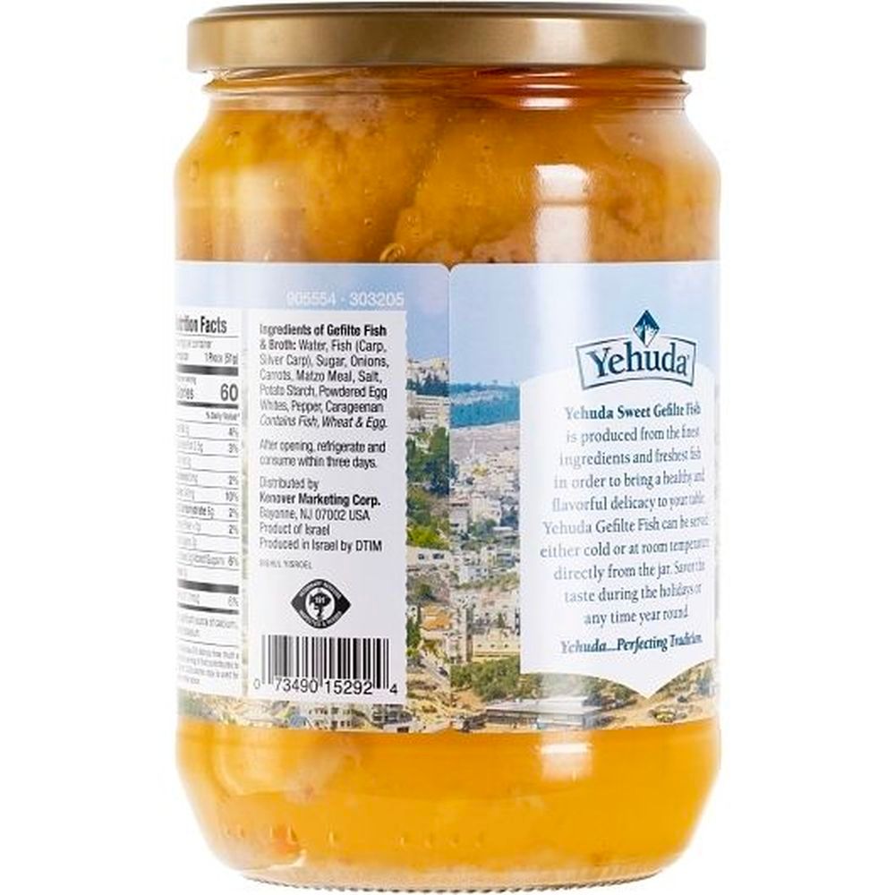 Yehuda Sweet Gefilte Fish, 24 Ounce -- 12 Per Case