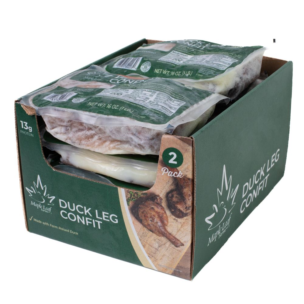 Maple Leaf Farms All Natural Duck Leg Confit, 16 Ounce -- 8 Per Case
