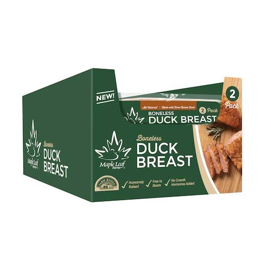 Maple Leaf Farms All Natural Boneless Duck Breast - 2 count per pack -- 8 packs per case