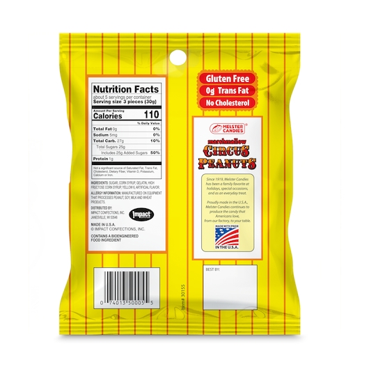 Melster Circus Peanuts, 6 Ounce -- 12 per case
