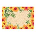 Hoffmaster Hibiscus Paper Placemat, 9.75 x 14 inch -- 1000 per case.