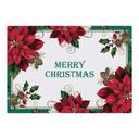 Hoffmaster Traditional Poinsettia Paper Placemat -- 1000 per case.