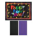 Hoffmaster Paper Happy New Year Placemat and Coordinating Dinner Napkin Kit - Combo Pack -- 500 per case.