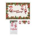 Hoffmaster Paper Holiday Ornaments Placemat and Corditing Dinner Napkin Kit - Combo Pack -- 750 per case.