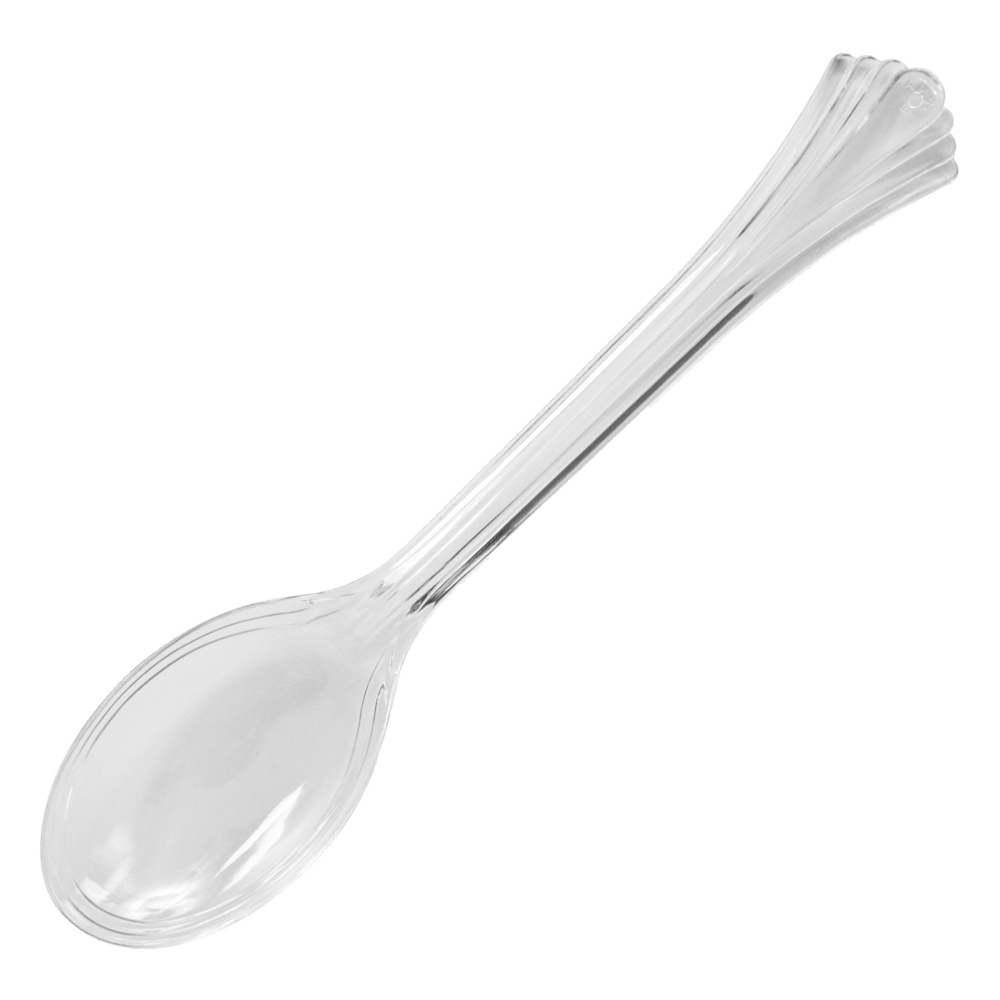 WNA Classicware Clear Polystyrene Serving Spoon, 10 inch -- 100 per case.