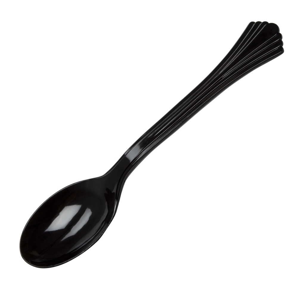 WNA Classicware Black Polystyrene Serving Spoon, 10 inch -- 100 per case.