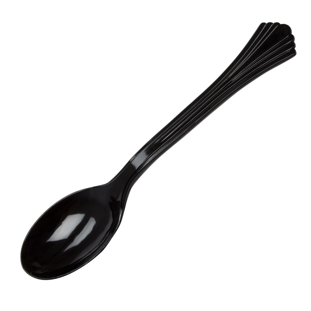 Wna Classicware Black Polystyrene Serving Spoon, 10 Inch -- 100 Per Case
