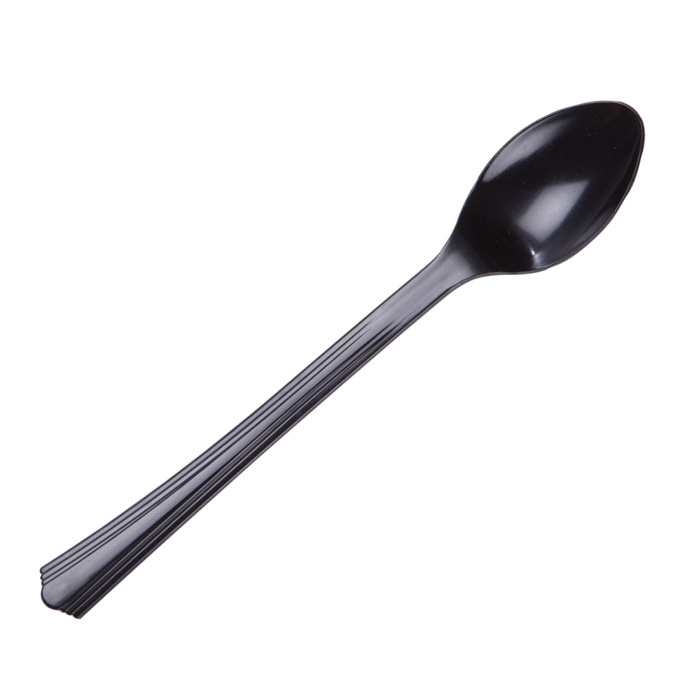 WNA Petites Polystyrene Black Tasting Spoon, 4.2 inch -- 500 per case.