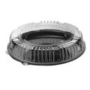 WNA CheckMate Black Round High Edge Rigid Tray with Dome Lid Combo, 12 inch -- 25 per case.