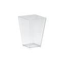 WNA Petites Polystyrene Clear Square Tasting Glass, 3.5 Ounce -- 320 per case.