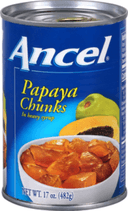 Goya Ancel Papaya Chunks, 17 Ounce -- 24 per case.