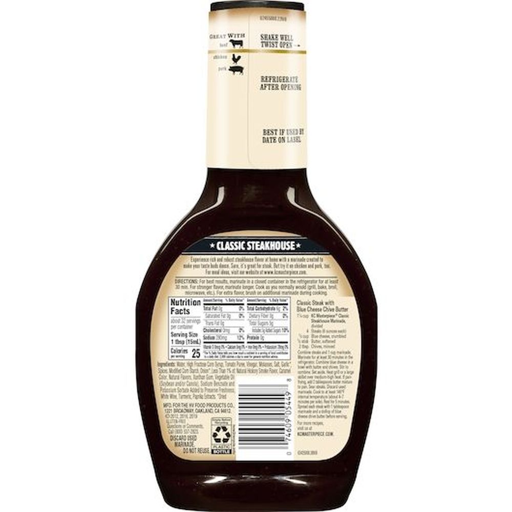 Kc Masterpiece Classic Steakhouse Marinade, 16 Ounce -- 6 Per Case