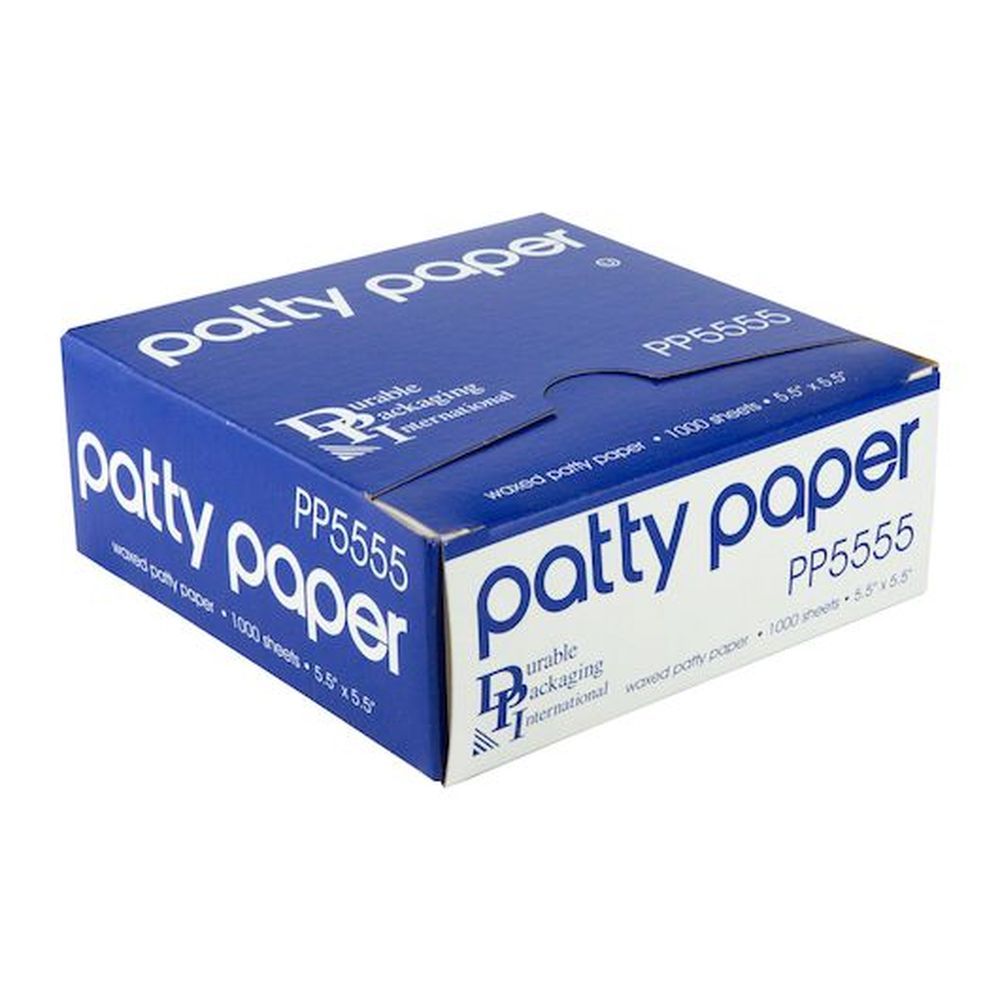 Durable Packaging 5 1/2 X 5 1/2 Inch Patty Paper, 1000 Count -- 24 Per Case