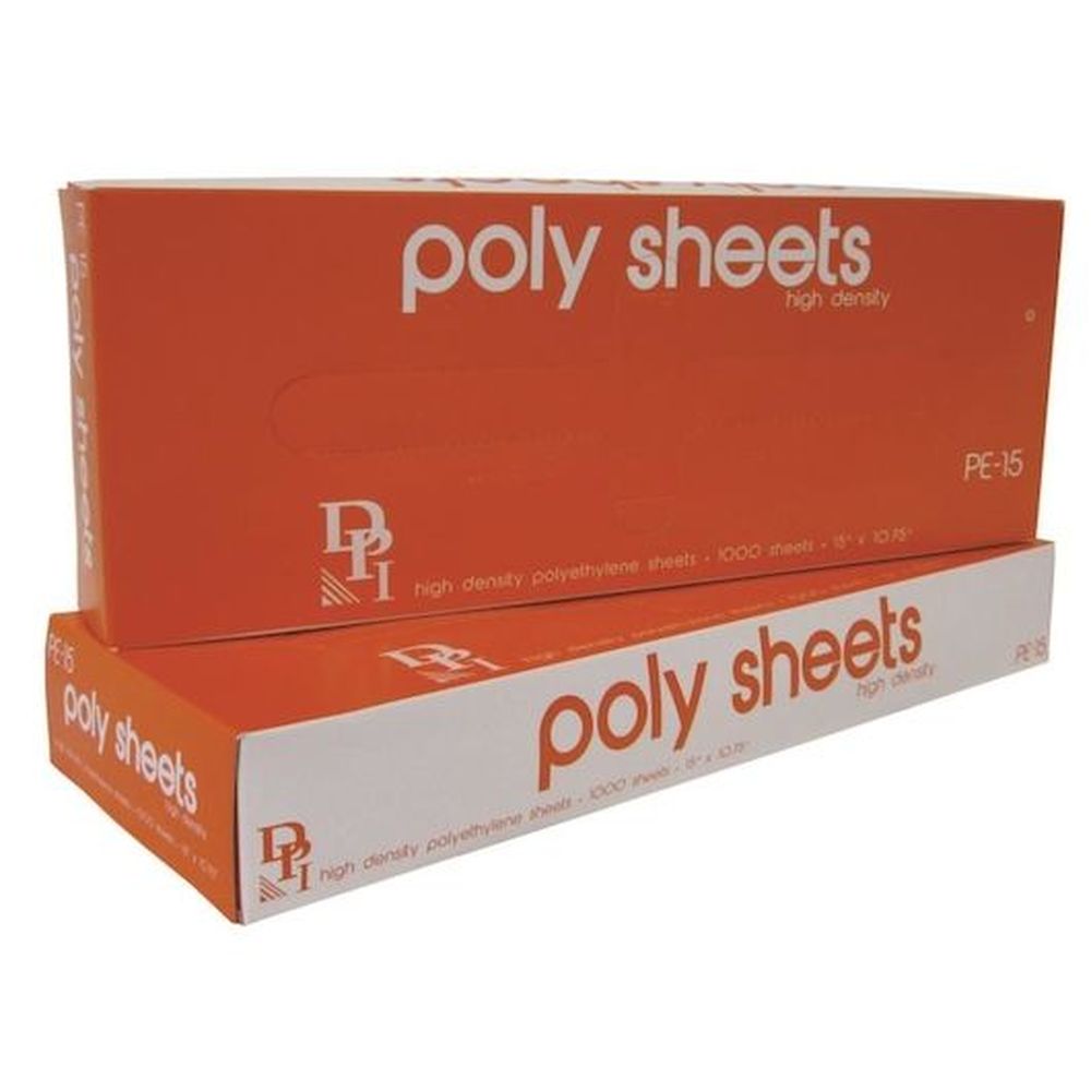 Durable Packaging 15 x 10.75 inch Heavy Duty Poly Sheet, 1000 count - 10 per case