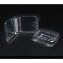 Durable Packaging Medium Clear Plastic Hinged Container, 9 x 9 inch -- 200 per case