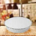Durable Packaging Aluminum Round Container with Board Lid, 9 inch -- 250 per case