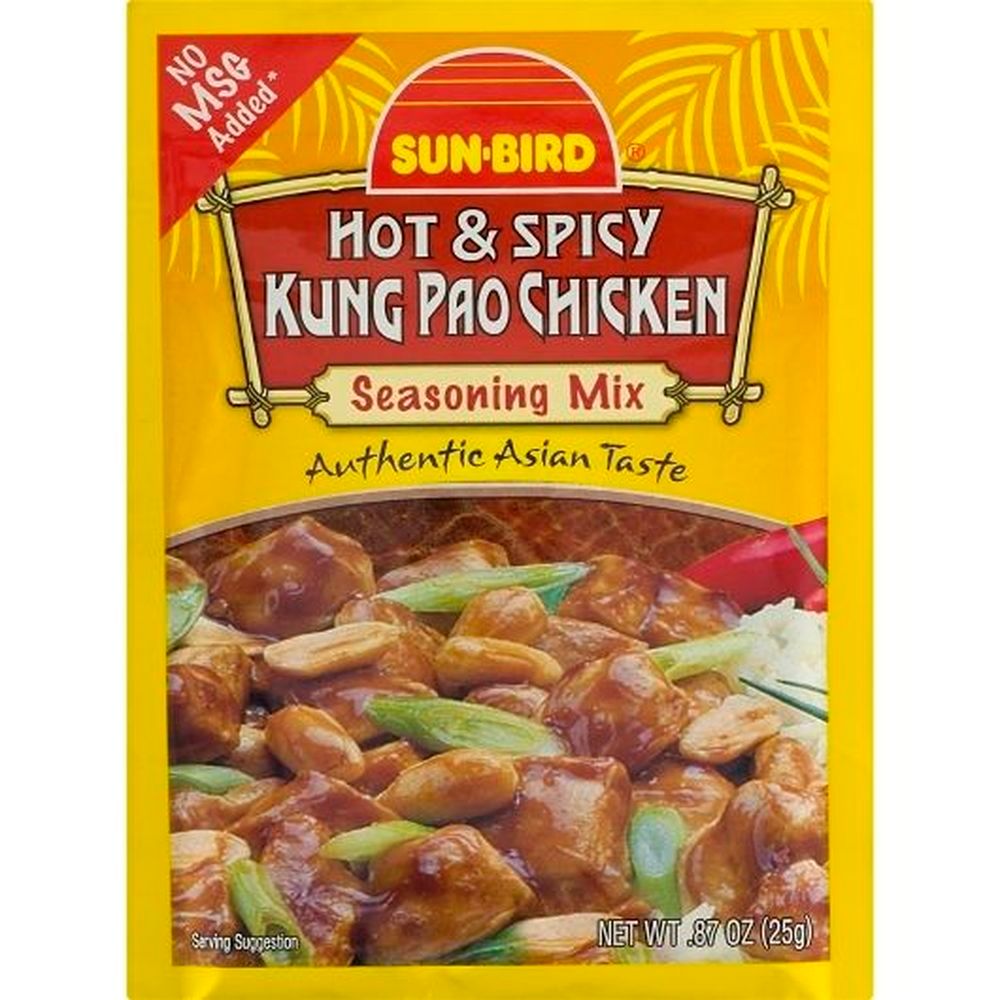 Sun-bird Hot And Spicy Kung Pao Chicken Seasoning Mix, 0.875 Ounce -- 24 Per Case