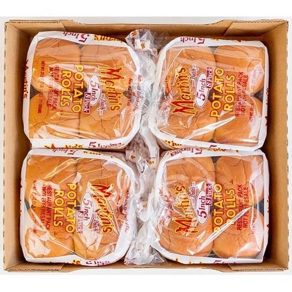 Martins 5 inch Sandwich Potato Rolls, 8 count - 4 per case