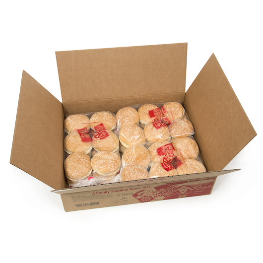 Rotellas Italian Bakery 5 inch Seeded Hamburger Bun, 12 count -- 3 per case