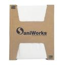 SaniWorks 1/4 Fold White Poly Rayon Antimicrobial Deluxe Towel, 13 x 21 inch -- 150 per case.