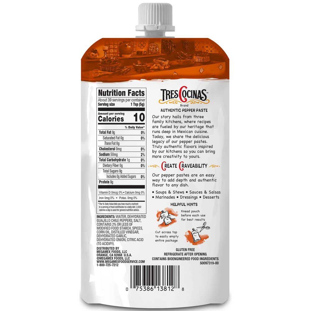 Megamex Tres Cocinas Guajillo Pepper Paste And Spices, 7 Ounce -- 6 Per Case