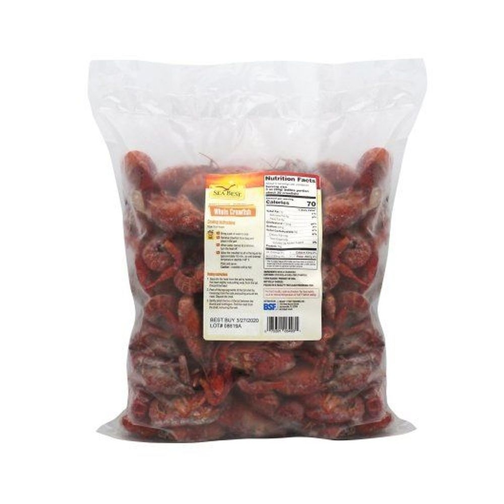 Sea Best Unseasoned Whole Crawfish, 5 Pound -- 2 per case