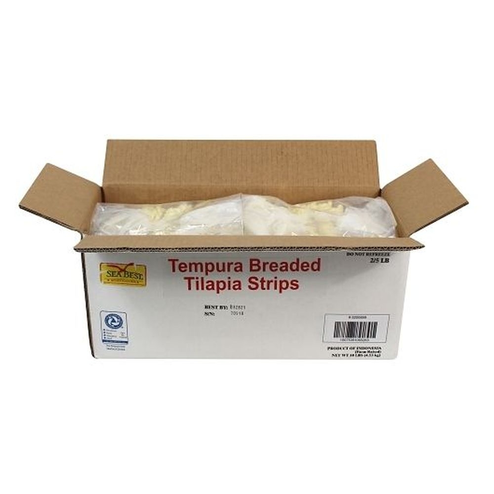 Sea Best Breaded Tempura Tilapia Strips, 5 Pound -- 2 per case