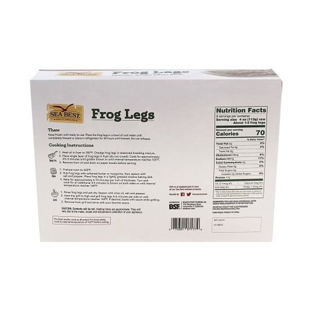 Sea Best 2 to 8 Count Frog Legs, 2 Pound -- 6 per case