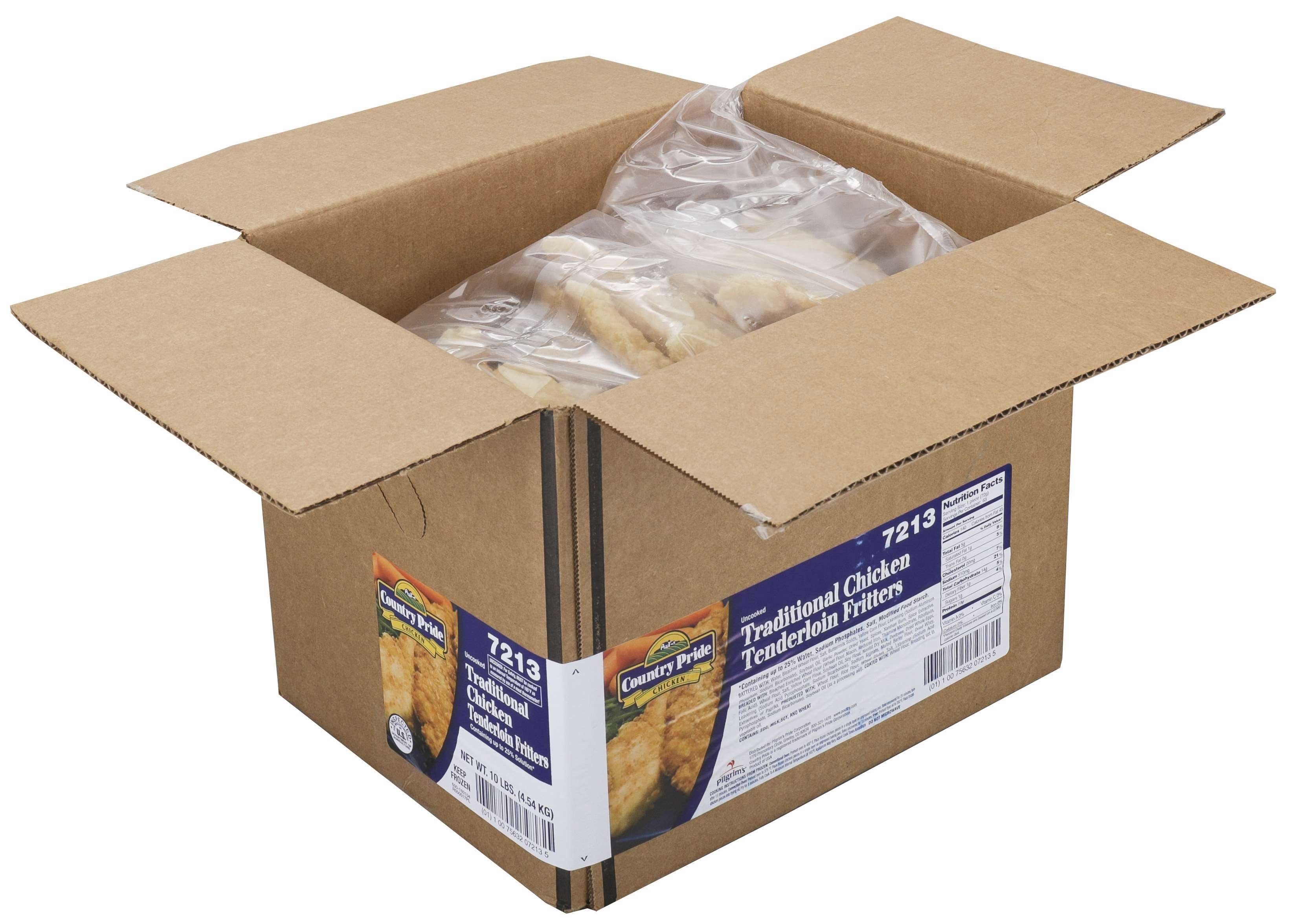 Country Pride Large Traditional Chicken Breast Tenderloin Fritter, 5 Pound -- 2 per case