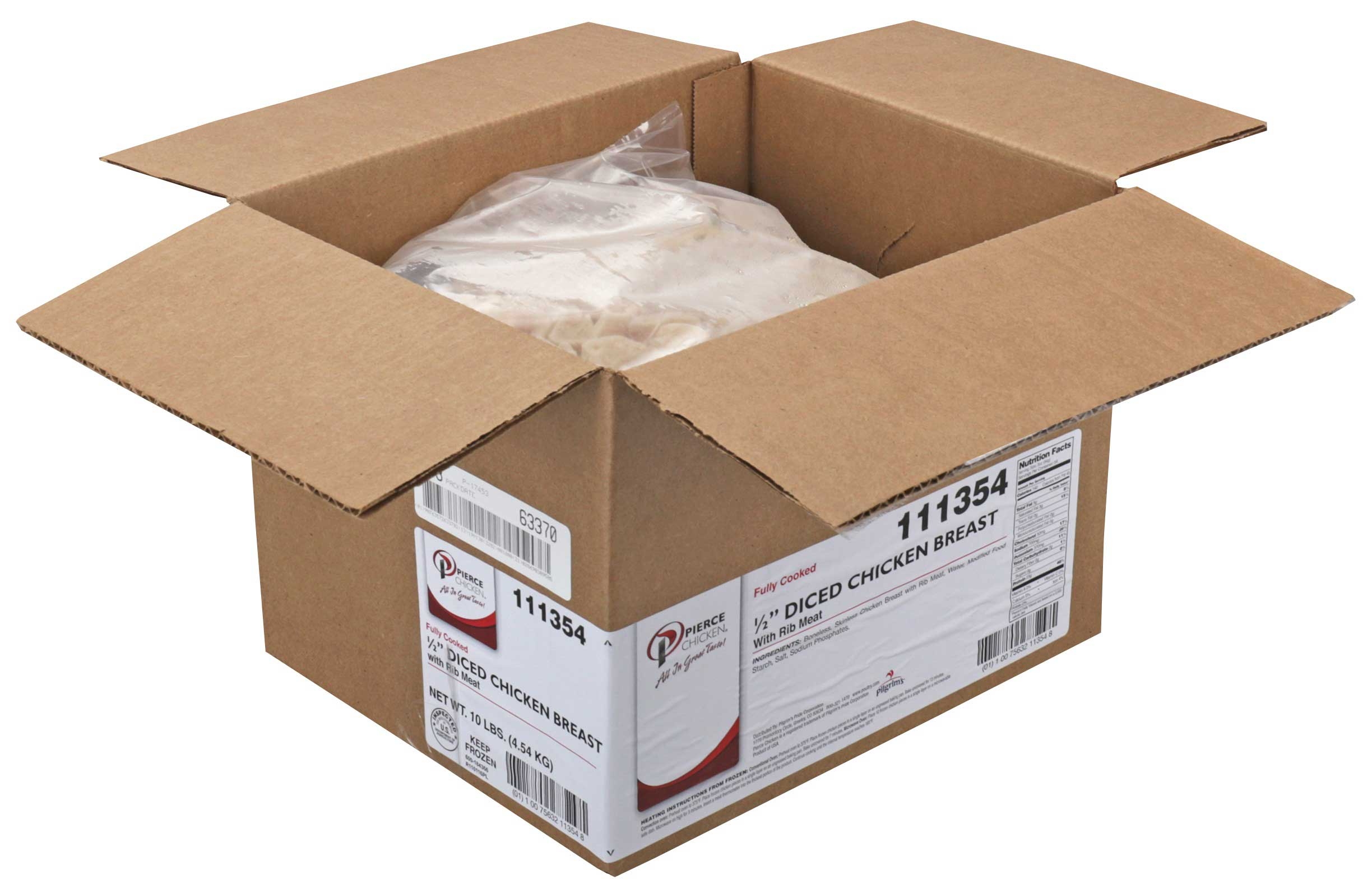 Pierce Chicken Fully Cooked Diced Chicken Breast Meat, 5 Pound -- 2 per case