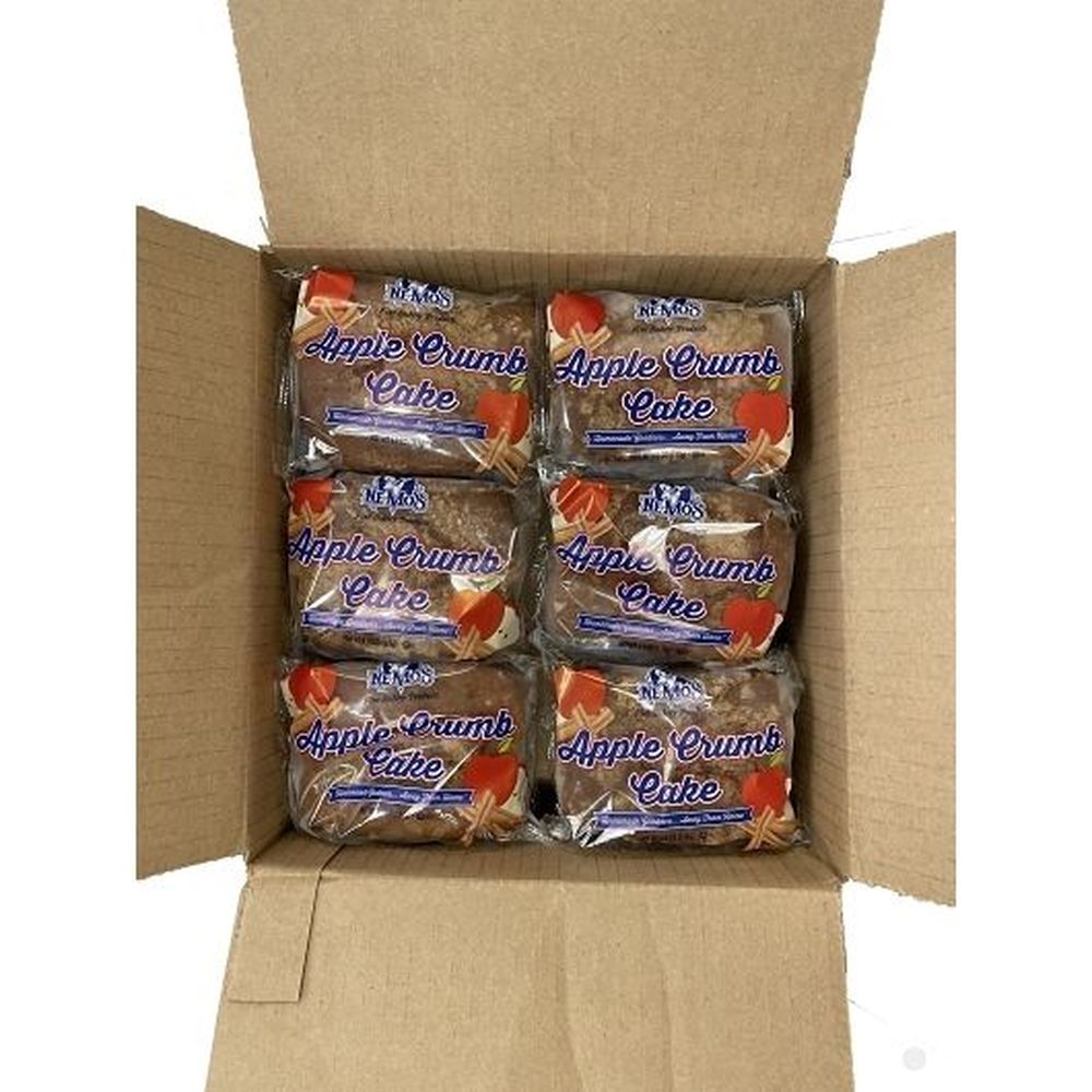 Nemos Individually Wrapped Apple Crumb Cake Bread, 4 Ounce - 12 per case