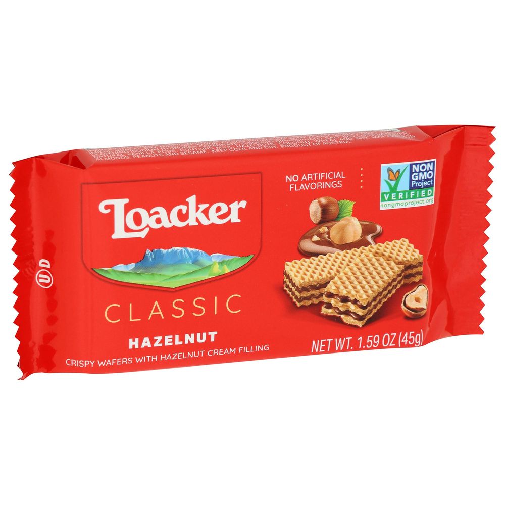 Loacker Classic Hazelnut Wafer with Cream Filling, 1.59 Ounce -- 12 per case
