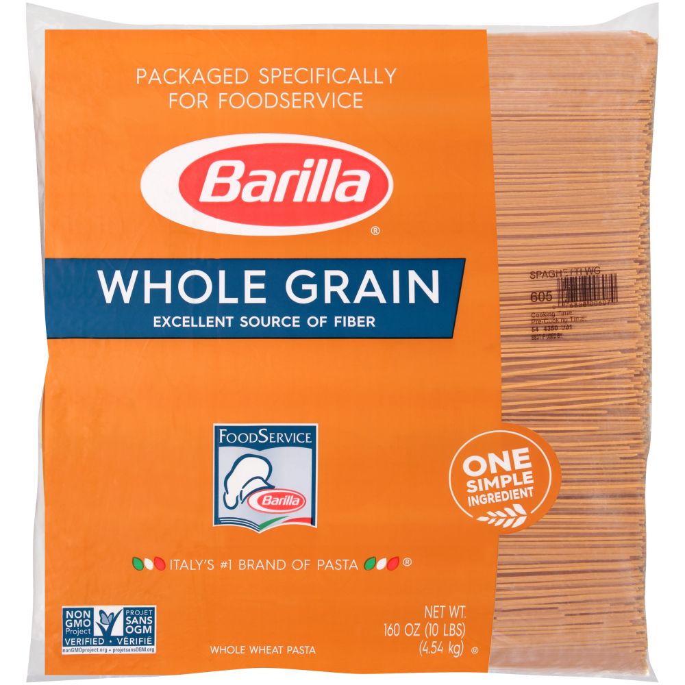Barilla Spaghetti 100 Percent Whole Garin Pasta, 160 Ounce -- 2 Per Case